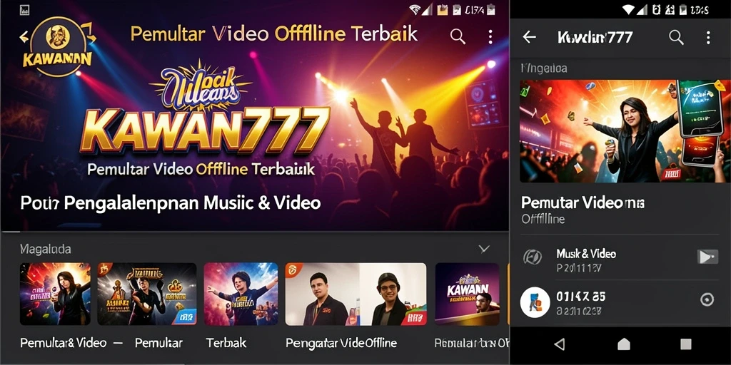 Antarmuka KAWAN777 yang bersih dan mudah digunakan untuk memutar video.