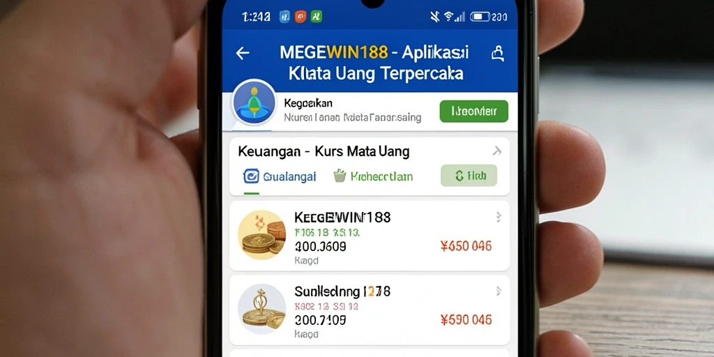 Antarmuka MEGEWIN188 menampilkan kurs mata uang terkini dengan grafis yang intuitif.