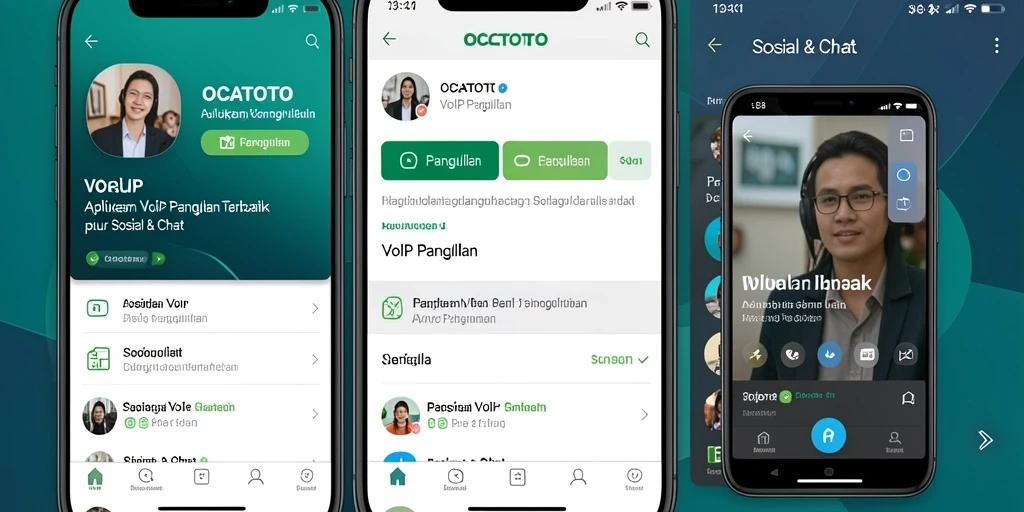 Antarmuka OCATOTO untuk panggilan VoIP yang sederhana dan intuitif.