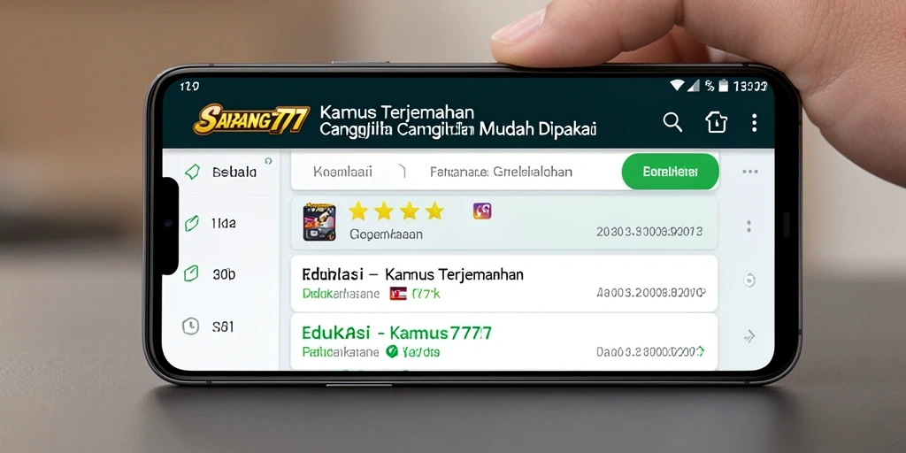 Antarmuka pengguna SARANG777 yang bersih dan fungsional.