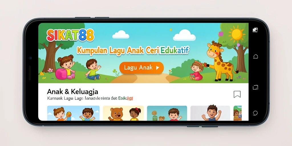 Antarmuka SIKAT88 yang ceria dan mudah digunakan untuk anak-anak.