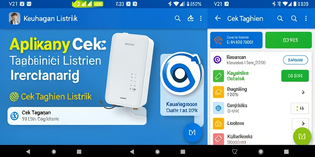 Tampilan antarmuka utama V21 yang jelas dan informatif.