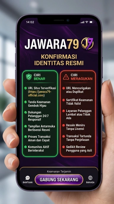 Tampilan kanal resmi jawara79